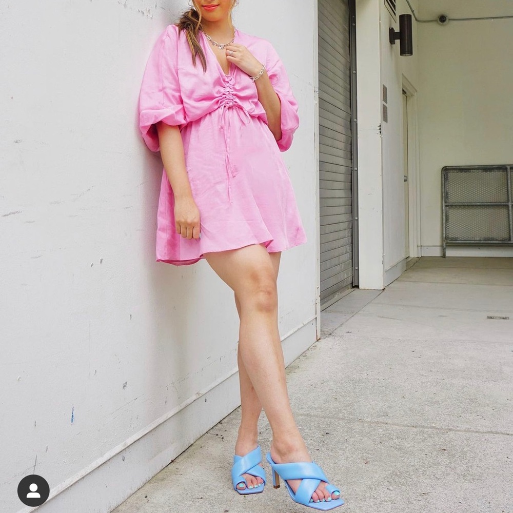Pink Babydoll Mini Dress